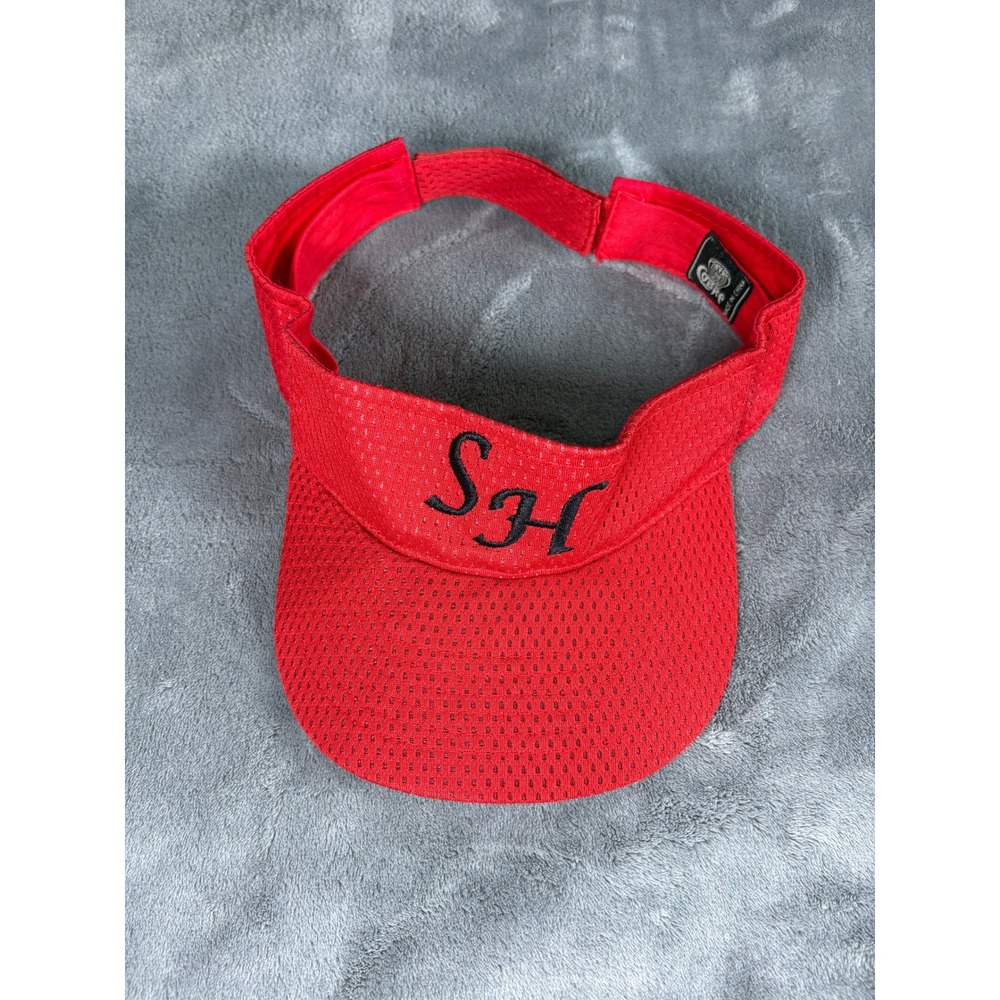 Cobra Unisex SH Monogram Mesh Sun Visor Adjustable Red Breathable Sport Hat